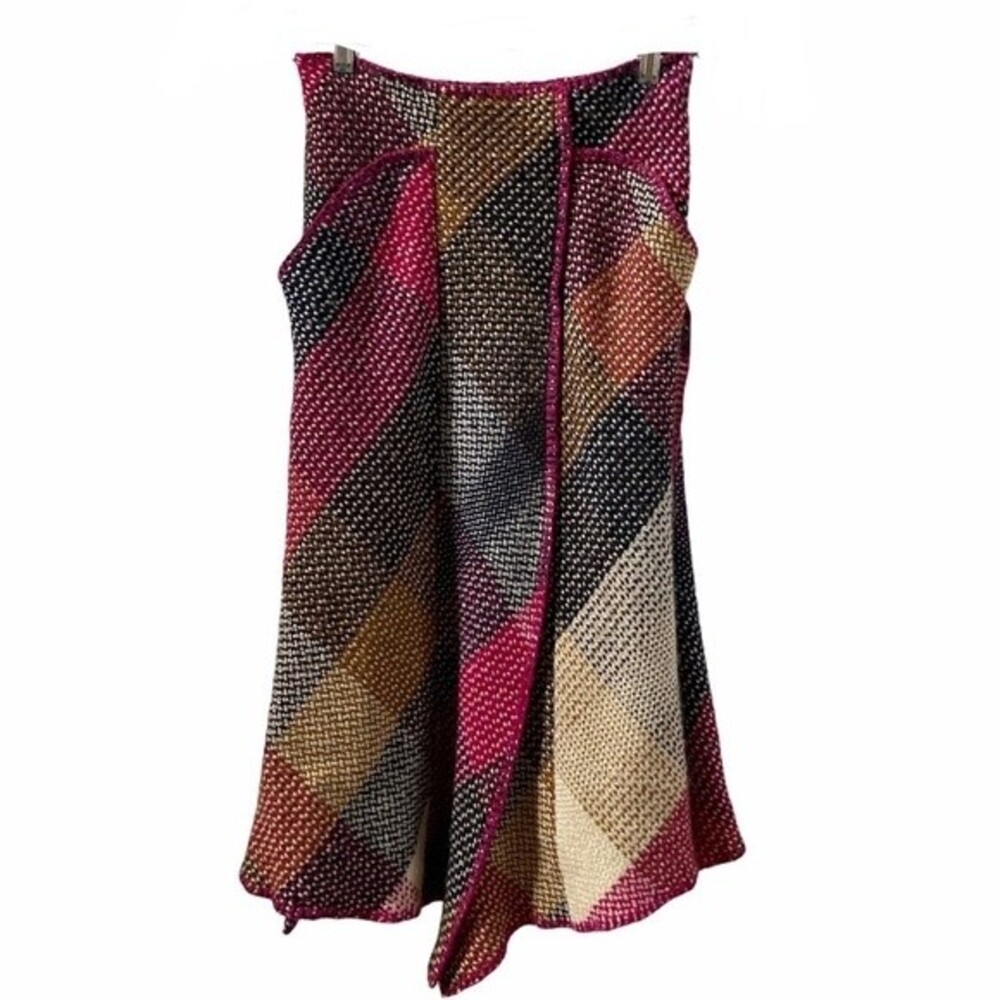 Gilmar Patchwork Paneled Virgin Wool Midi Skirt L - Picture 2 of 14